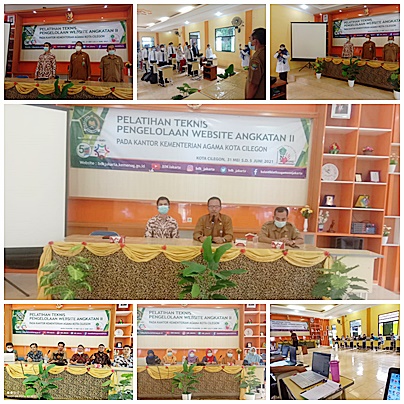 Kegiatan Pelatihan Pengelolaan Website Kemenag Kota Cilegon